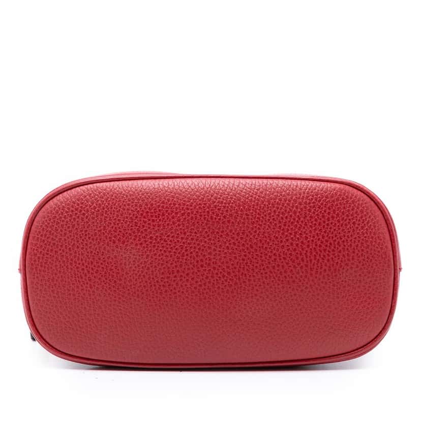 Gucci Mini Leather GG Charm Dome Satchel Red Leather Very good condition - Inside View