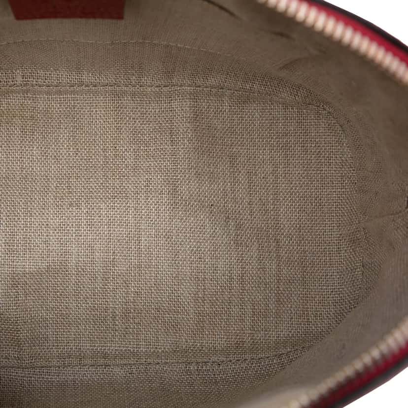 Gucci Mini Leather GG Charm Dome Satchel Red Leather Very good condition - Model View