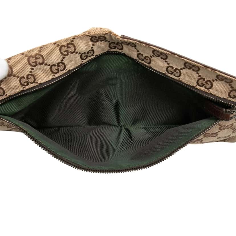 Gucci GG Canvas Double Pocket Belt Bag Beige Very good condition - Model View