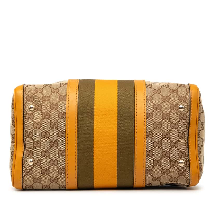 Gucci Medium GG Canvas Web Joy Boston Bag Beige Very good condition - Inside View
