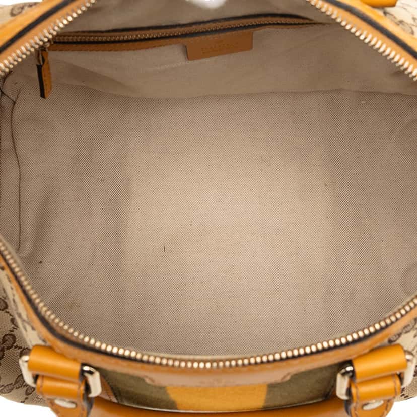 Gucci Medium GG Canvas Web Joy Boston Bag Beige Very good condition - Model View