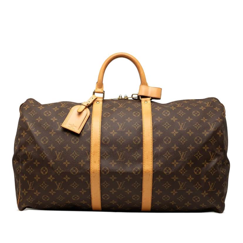 Louis Vuitton Monogram Keepall 55 Brown Good condition - Front View