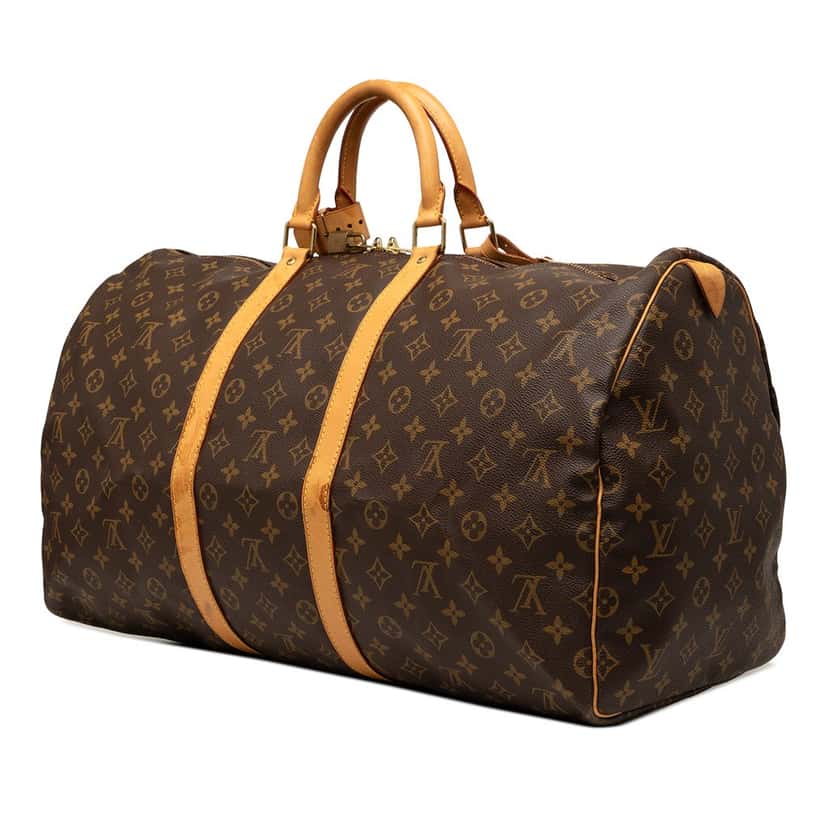 Louis Vuitton Monogram Keepall 55 Brown Good condition - Back View