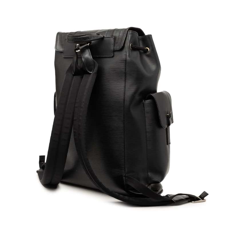 Louis Vuitton Epi Christopher Backpack PM Black Leather Good condition - Back View