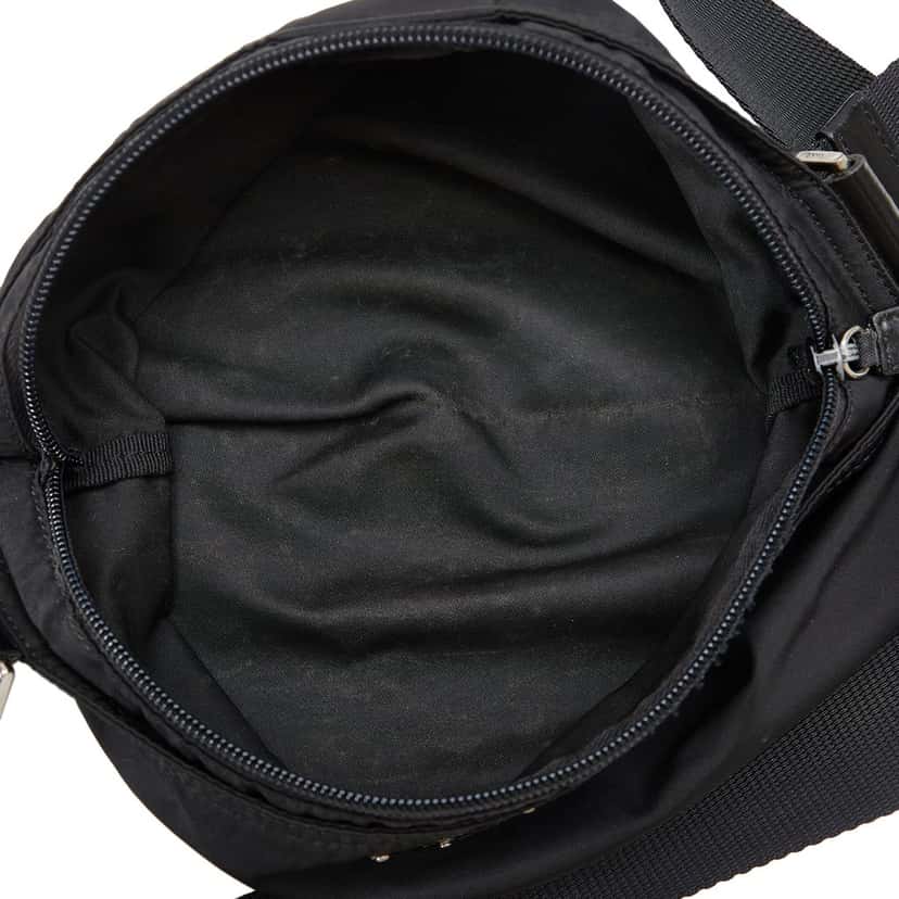 Prada Tessuto Zip Top Crossbody Black Very good condition - Box View