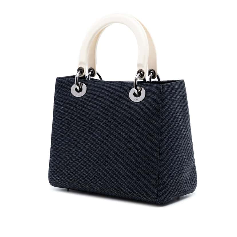 Dior Medium Nylon Lady Dior Blue Very good condition - Back View