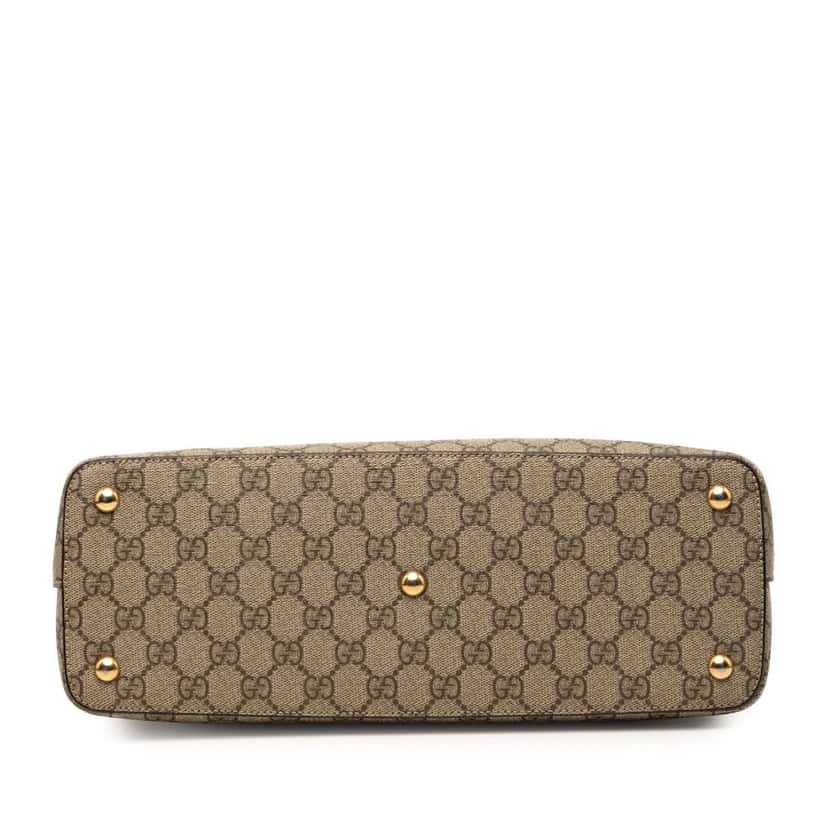Gucci GG Supreme Linea A Satchel Beige Very good condition - Inside View