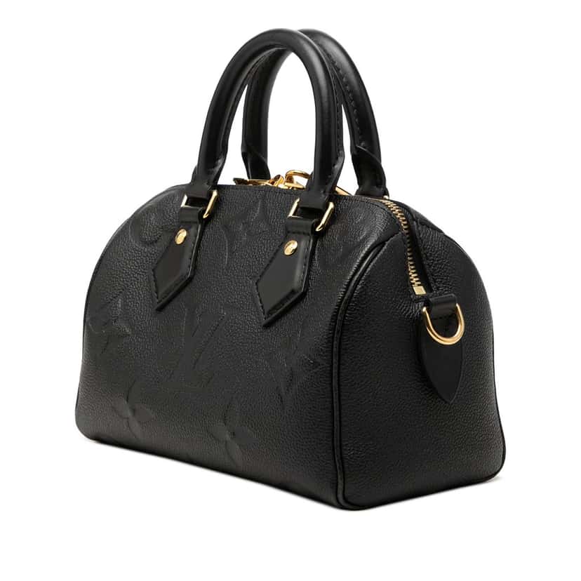 Louis Vuitton Monogram Giant Empreinte Speedy Bandouliere 20 Black Leather Very good condition - Back View