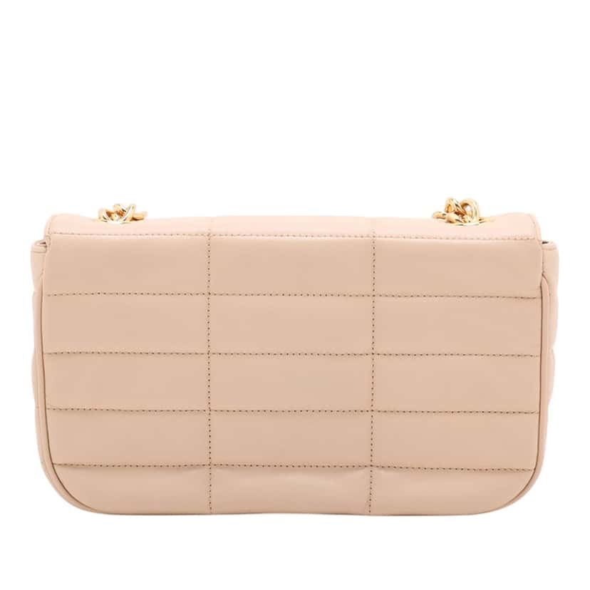 Celine Matelasse Goatskin Monochrome Chain Shoulder Bag Brown Leather Very good condition - Back View