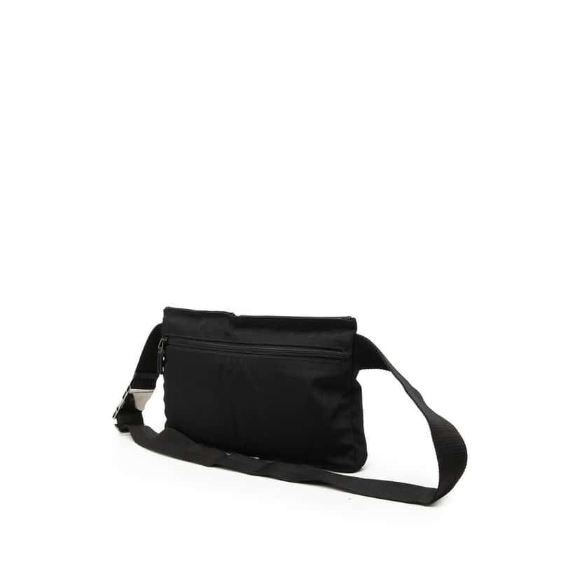 Gucci Nylon Double Pocket Belt Bag Black Very good condition - Back View