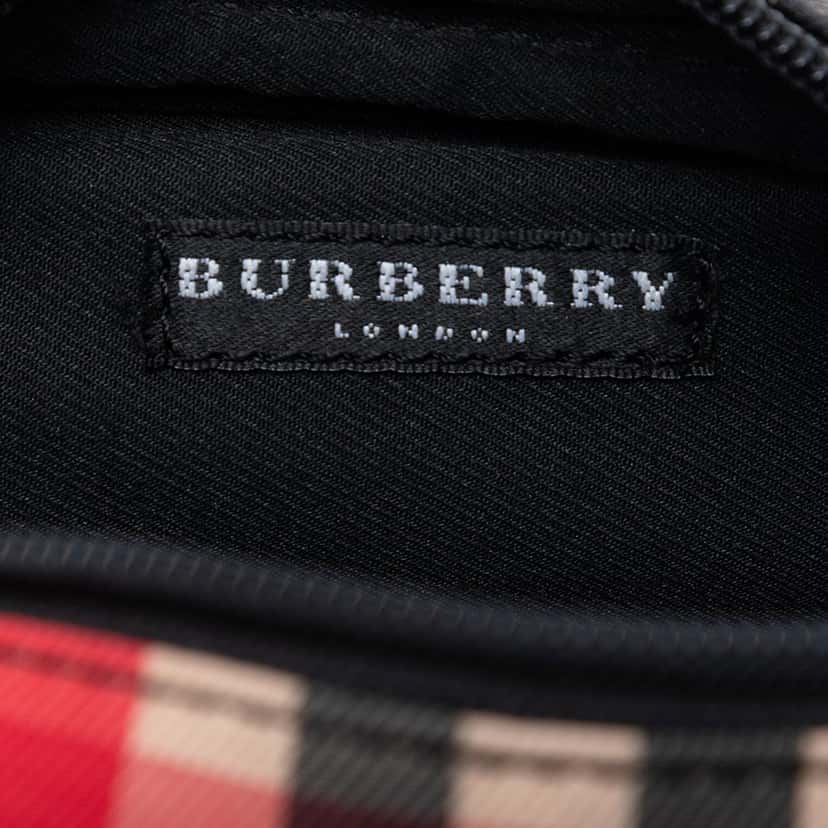 Burberry Exploded Check Canvas Pouch Red Very good condition - Box View
