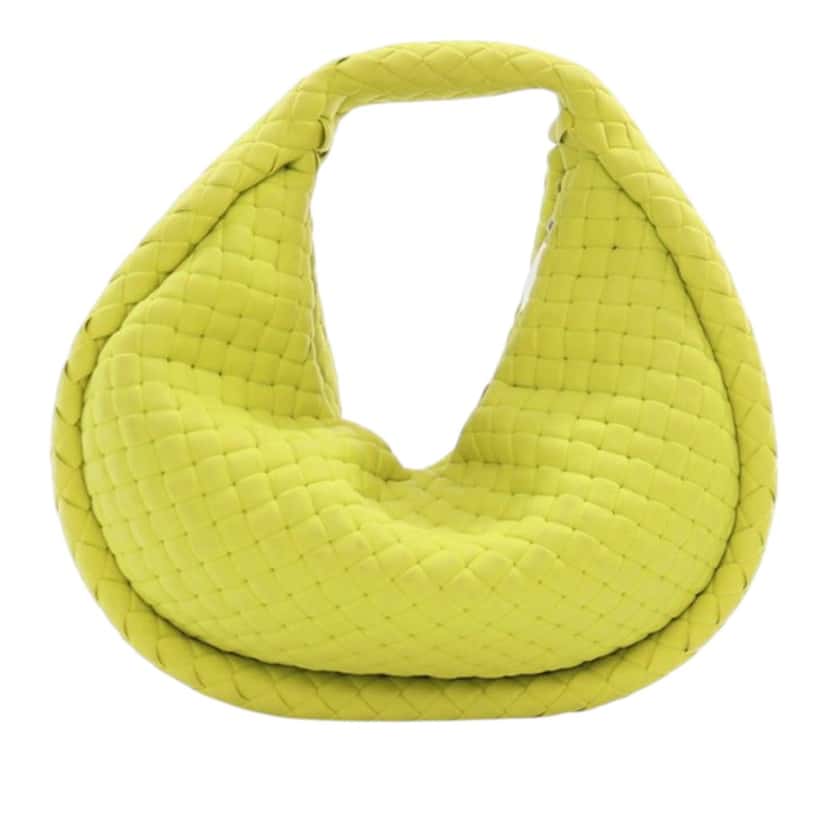 Bottega Veneta Mini Rubber Padded Intreccio Jodie Green Very good condition - Front View