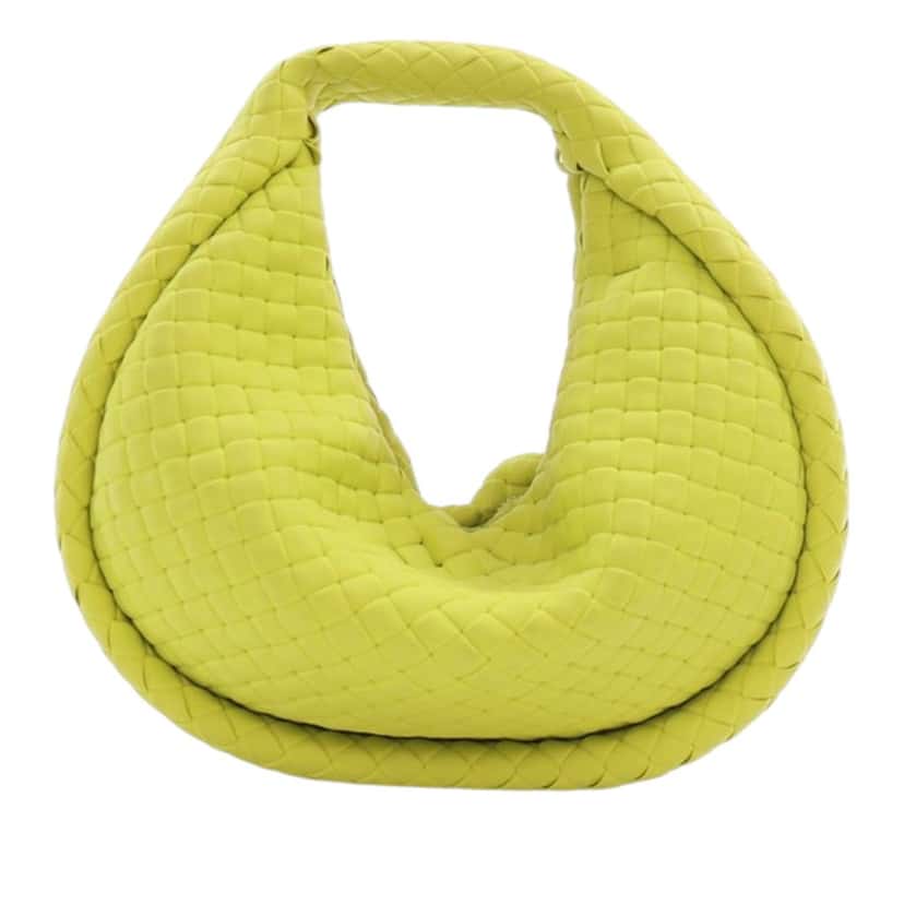 Bottega Veneta Mini Rubber Padded Intreccio Jodie Green Very good condition - Model View