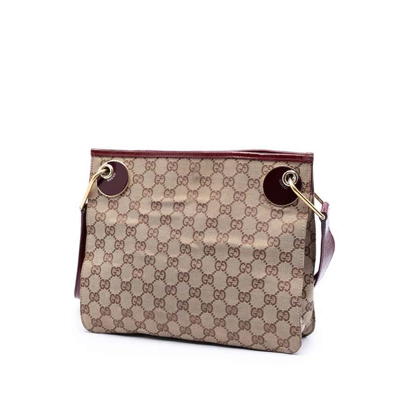 Gucci GG Canvas Eclipse Crossbody Beige Very good condition - Back View