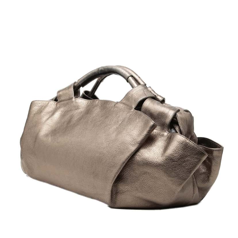 LOEWE Metallic Nappa Anagram Aire Brown Leather Very good condition - Back View