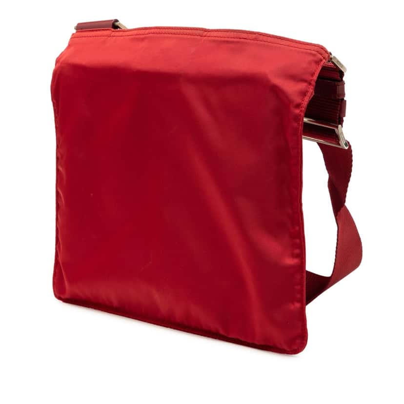 Prada Tessuto Zip Top Crossbody Red Very good condition - Back View