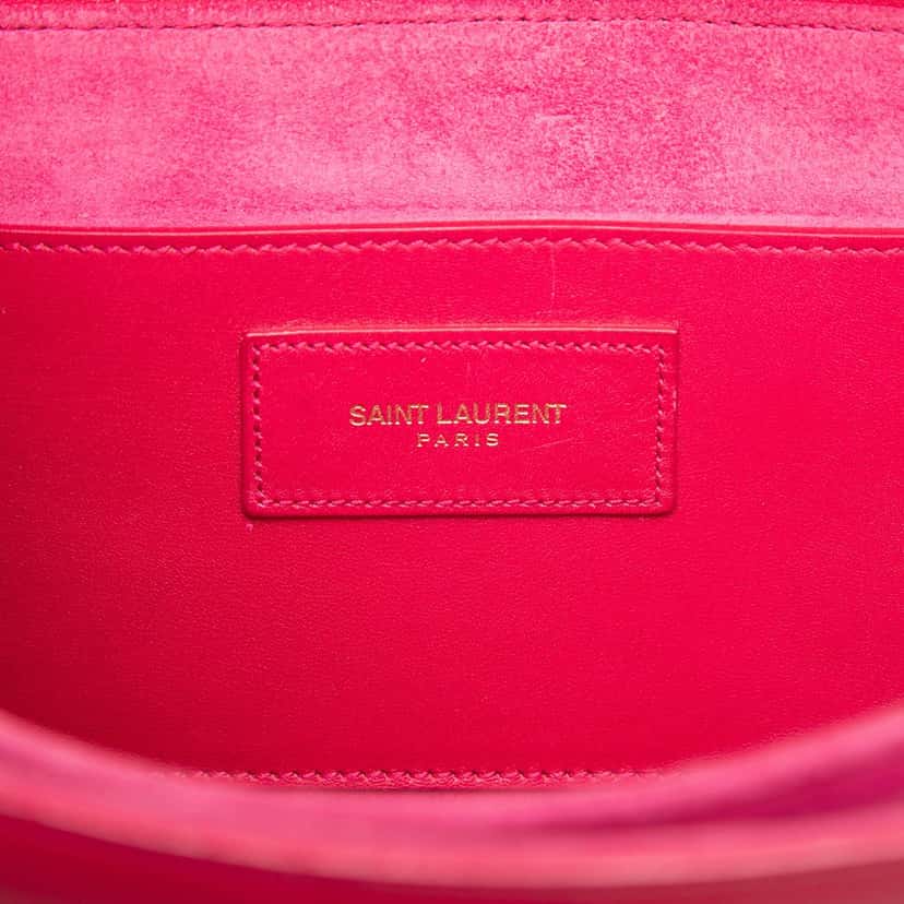 Saint Laurent Medium Leather Lulu Crossbody Pink Leather Very good condition - Box View