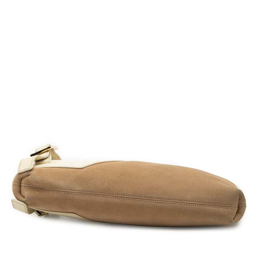 LOEWE Suede Anagram Switching Shoulder Bag Beige Leather Very good condition - Inside View