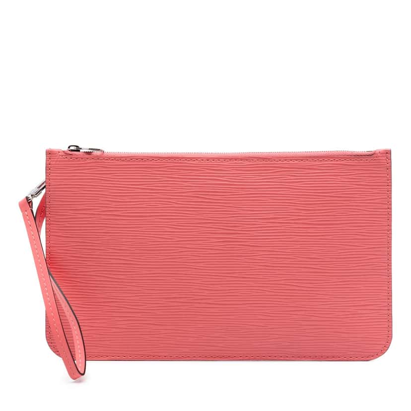 Louis Vuitton Epi Neverfull Pouch Pink Leather Very good condition - Front View