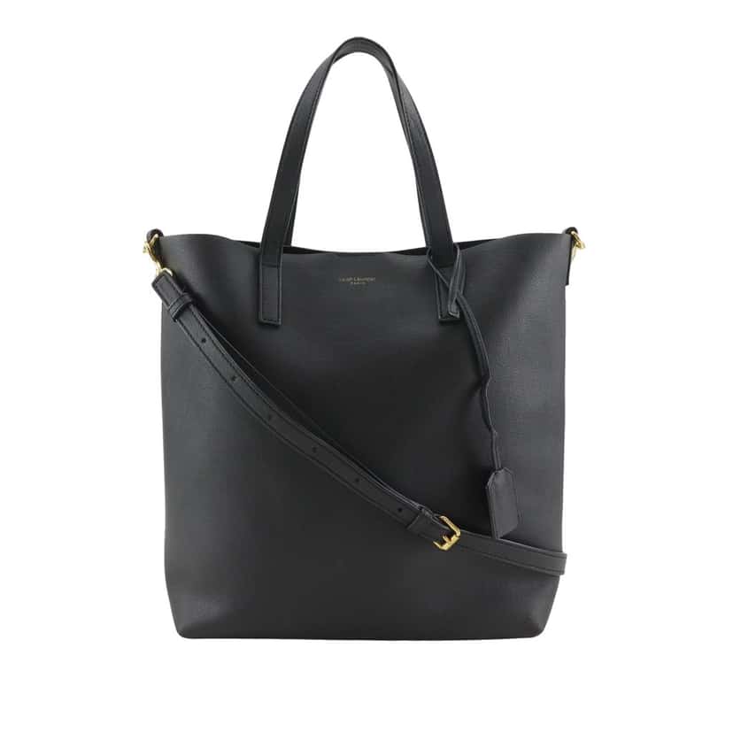 Saint Laurent Toy Leather North South Shopping Tote Black Leather Very good condition - Front View