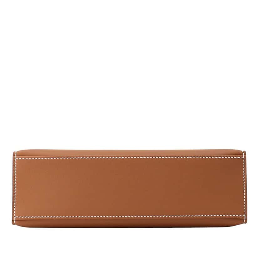 Hermès Swift Kelly Pochette 22 Brown Leather Never worn - Inside View