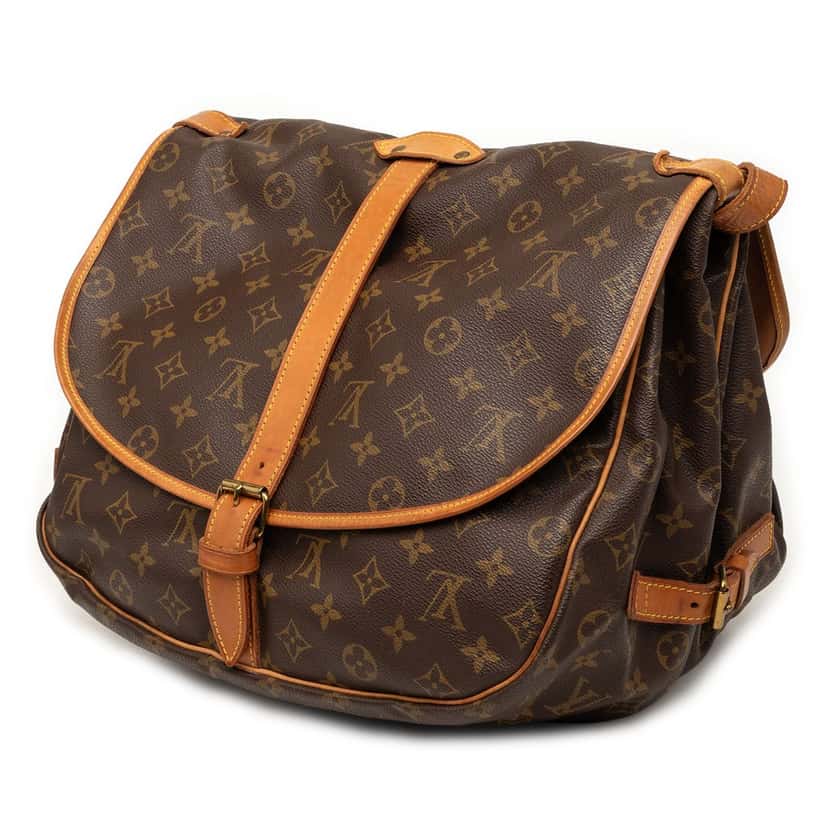 Louis Vuitton Monogram Saumur 35 Brown Good condition - Back View