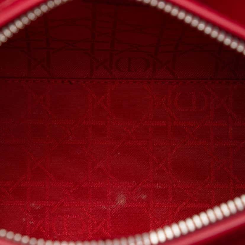 Dior Medium Patent Cannage Lady Dior Red Leather Very good condition - Model View