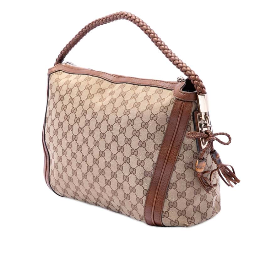 Gucci Medium GG Canvas Bella Shoulder Bag Beige Very good condition - Back View