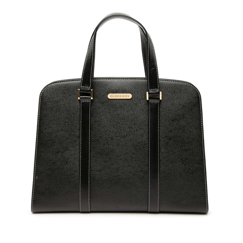 Burberry Leather Tote Black Leather Very good condition - Front View