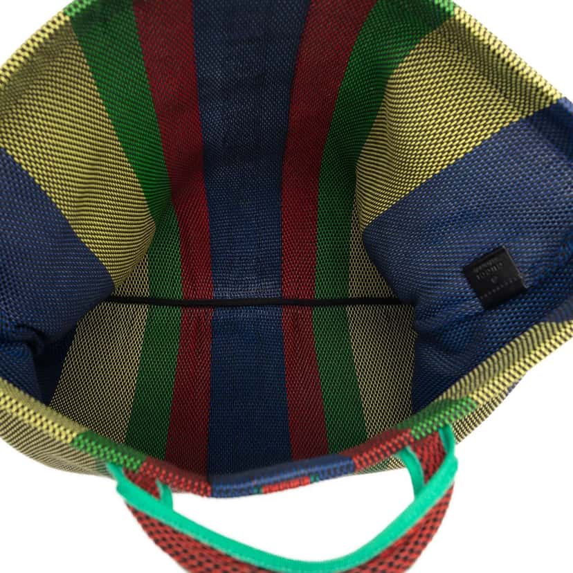 Gucci Woven Rubber Web Logo Tote Blue Very good condition - Model View