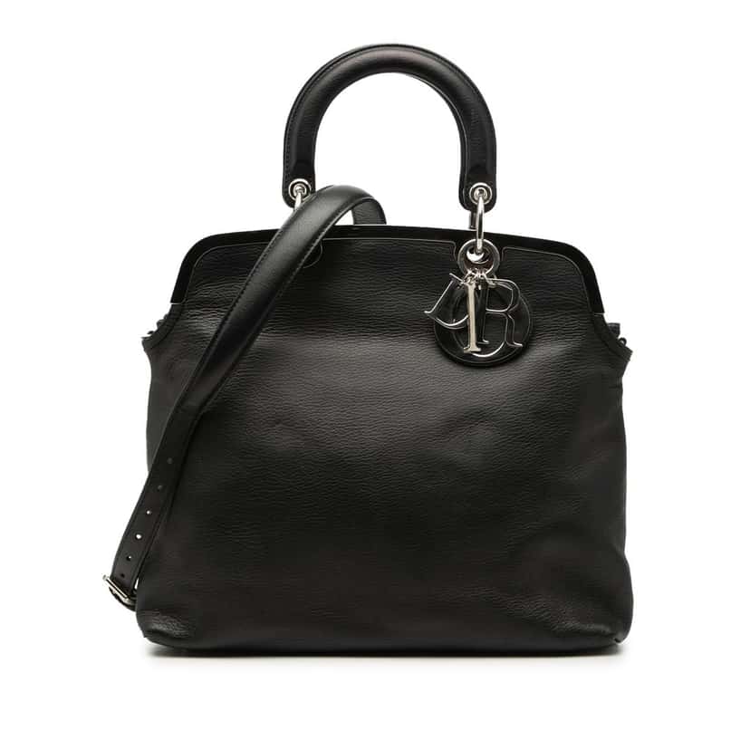 Dior Calfskin Granville Tote Black Leather Very good condition - Front View