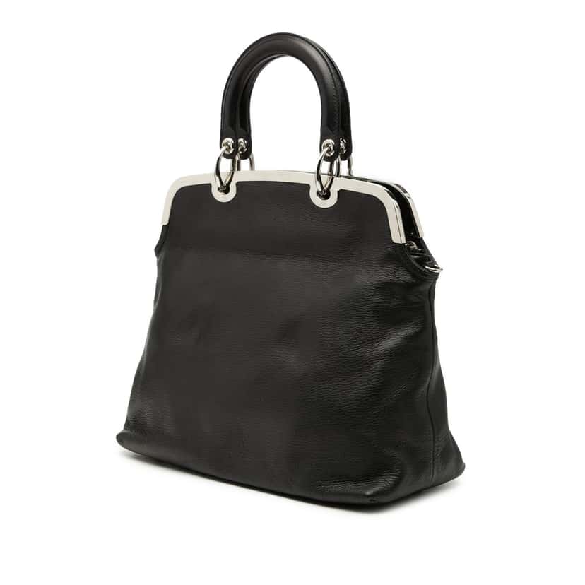 Dior Calfskin Granville Tote Black Leather Very good condition - Back View