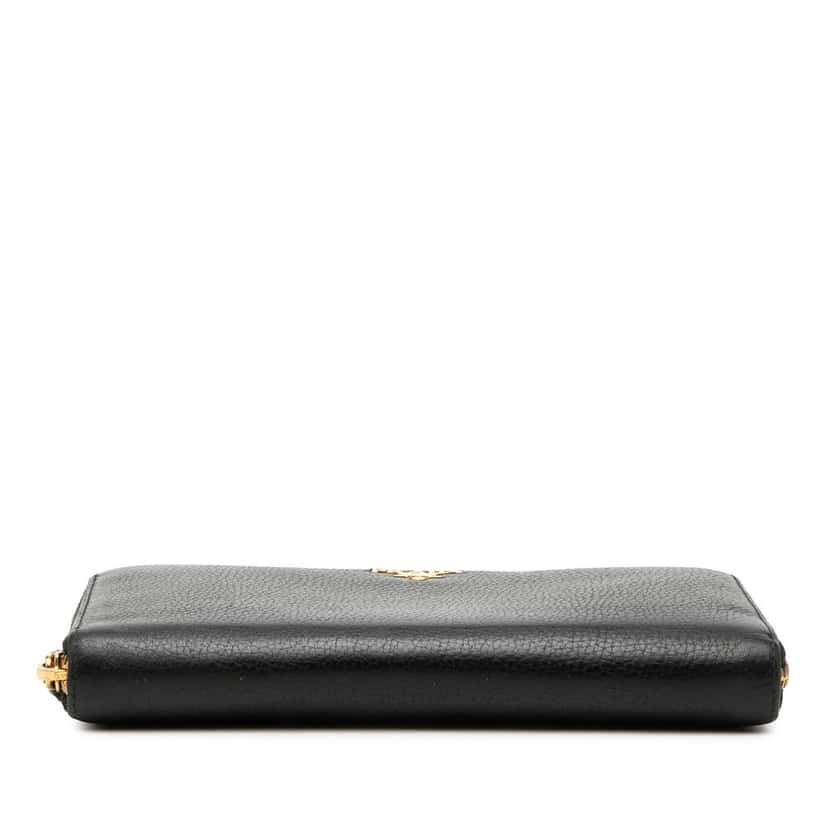Prada Saffiano Zip Around Long Wallet Black Leather Very good condition - Inside View