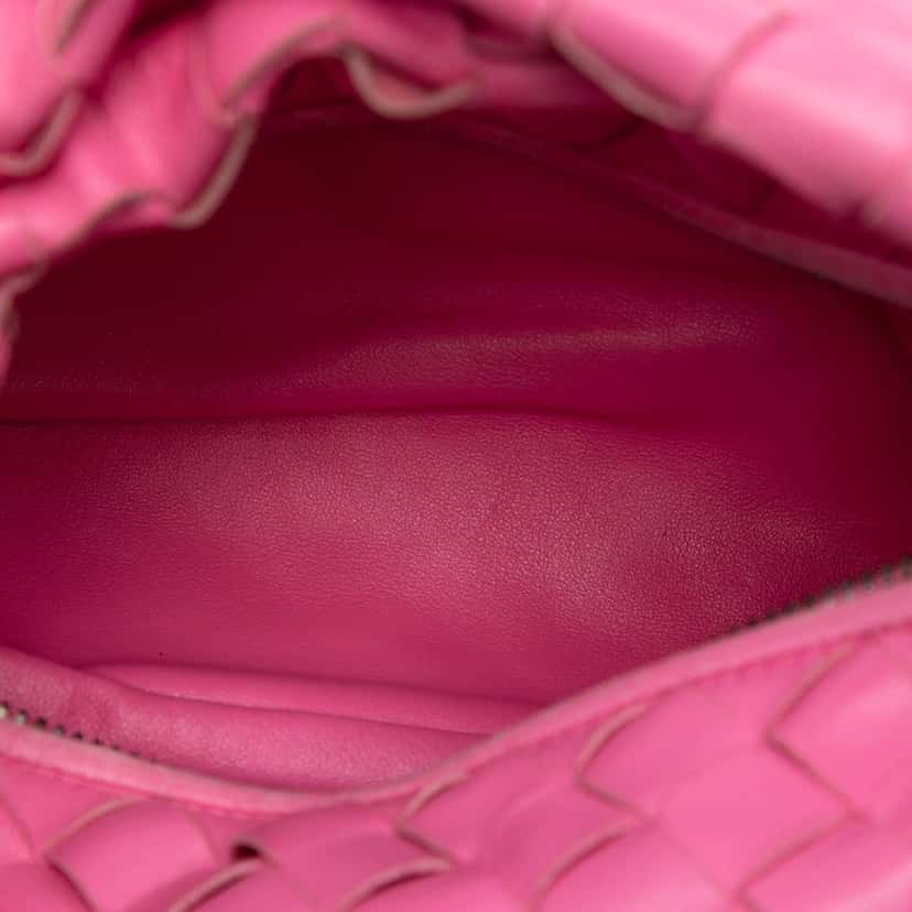 Bottega Veneta Mini Nappa Intrecciato Jodie Pink Leather Very good condition - Model View