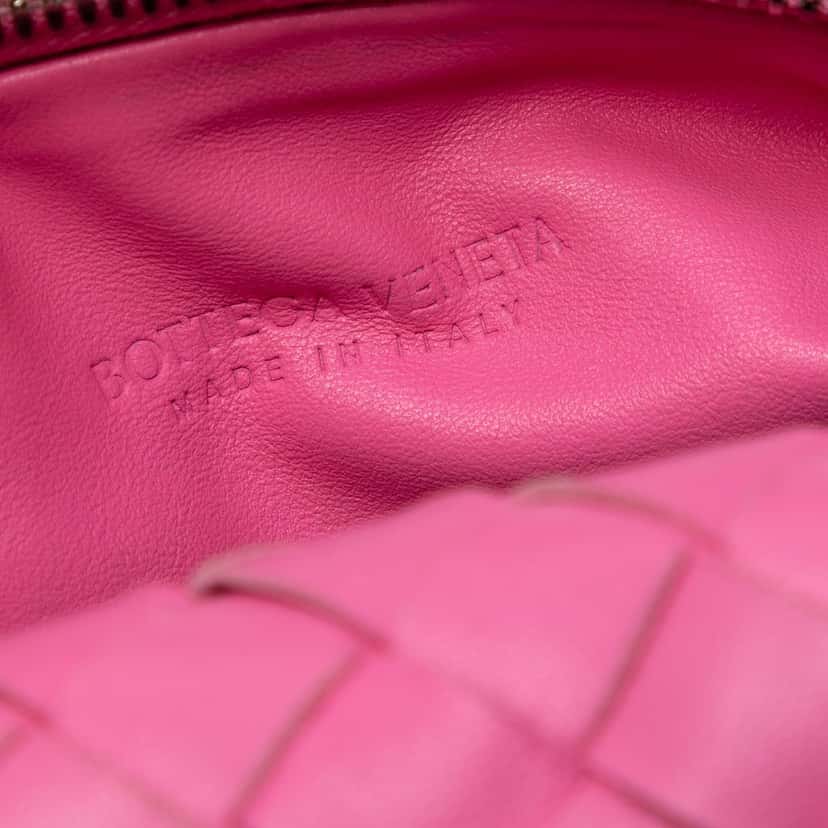 Bottega Veneta Mini Nappa Intrecciato Jodie Pink Leather Very good condition - Box View