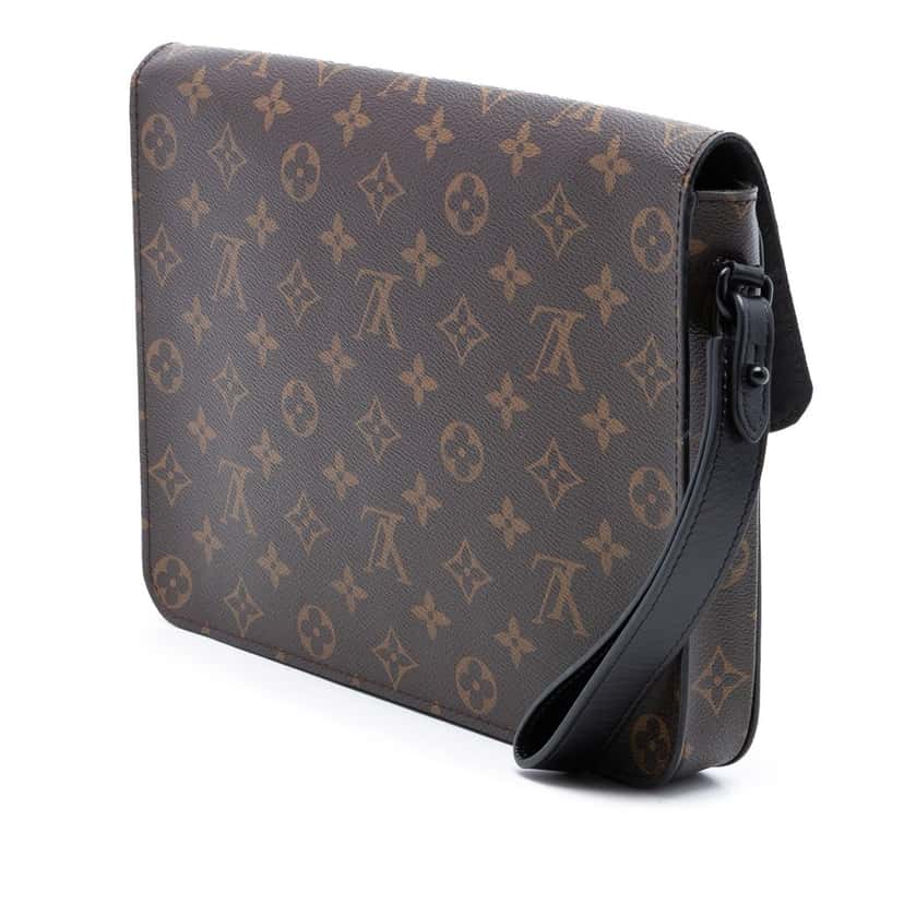 Louis Vuitton Monogram Macassar S Lock A4 Pouch Brown Very good condition - Back View