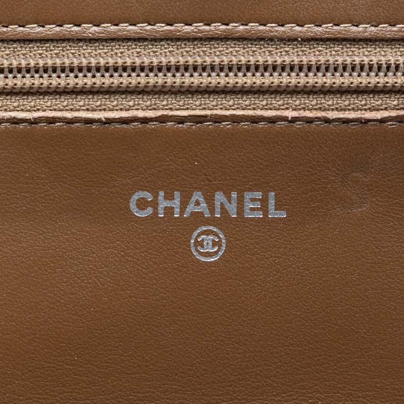Chanel Quilted Metallic Aged Calfskin Reissue 2.55 Wallet on Chain Brown Leather Very good condition - Box View