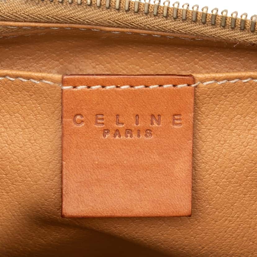 Celine Macadam Coated Canvas Pouch Brown Very good condition - Box View
