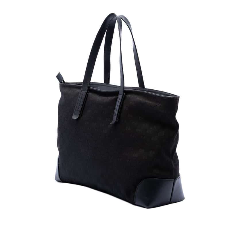 Gucci GG Canvas Web Tote Black Very good condition - Back View