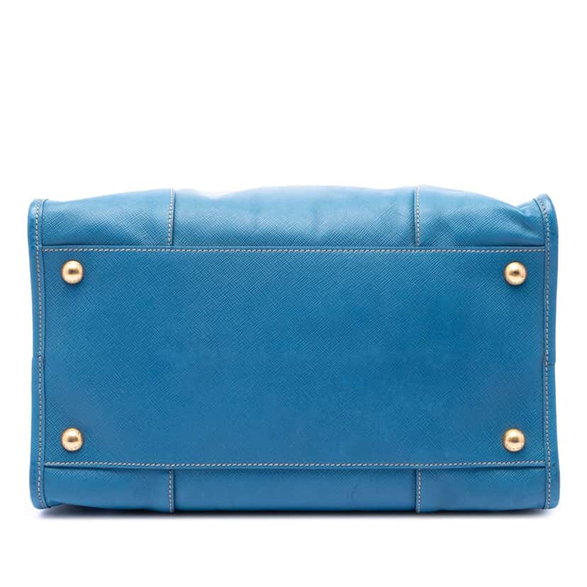 Prada Saffiano Lux Shopping Tote Blue Leather Very good condition - Inside View