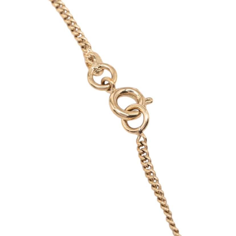 Chanel CC Gold Plated Perfume Bottle Pendant Necklace Gold Metal Very good condition - Model View