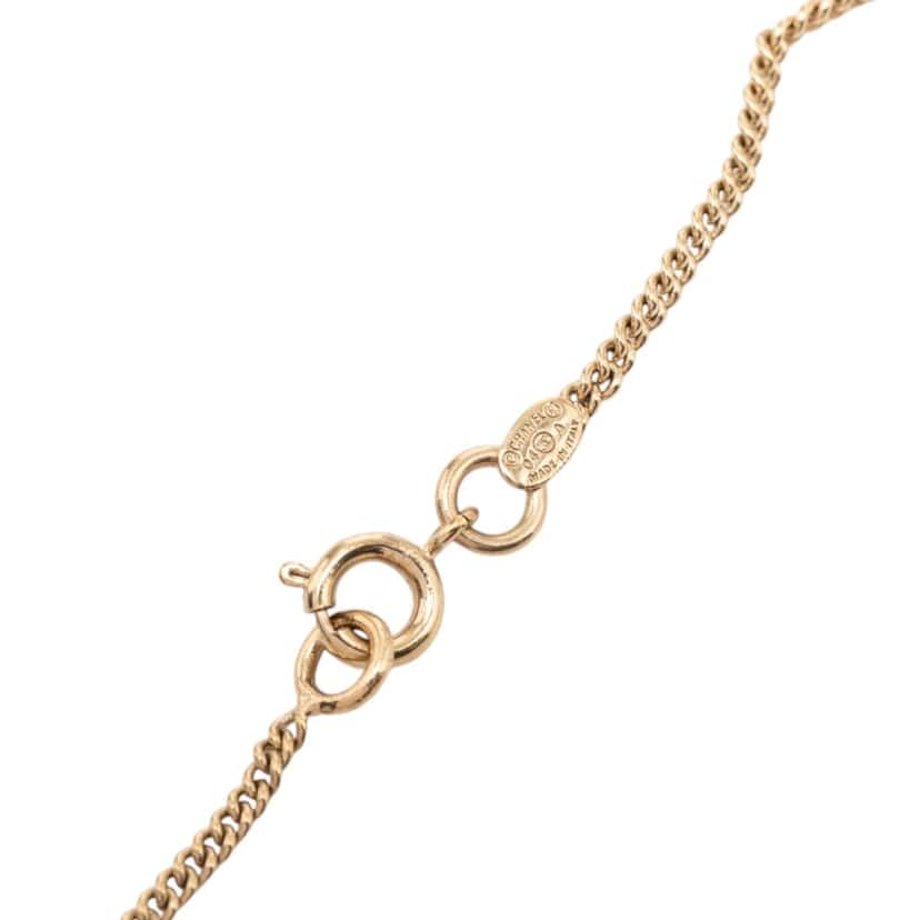 Chanel CC Gold Plated Perfume Bottle Pendant Necklace Gold Metal Very good condition - Box View