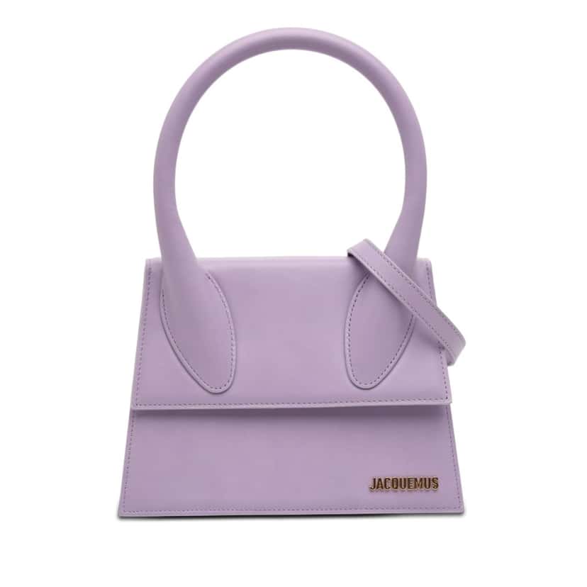 Jacquemus Smooth Calfskin Le Grand Chiquito Purple Leather Very good condition - Front View