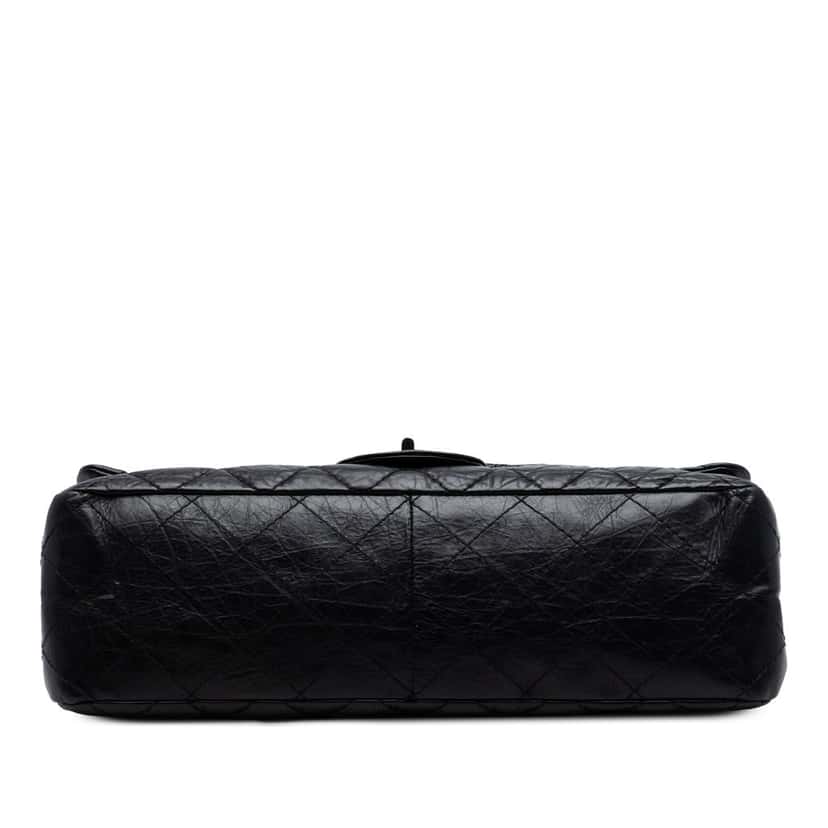 Chanel Quilted Aged Calfskin Reissue 2.55 Double Flap 227 Black Leather Very good condition - Inside View