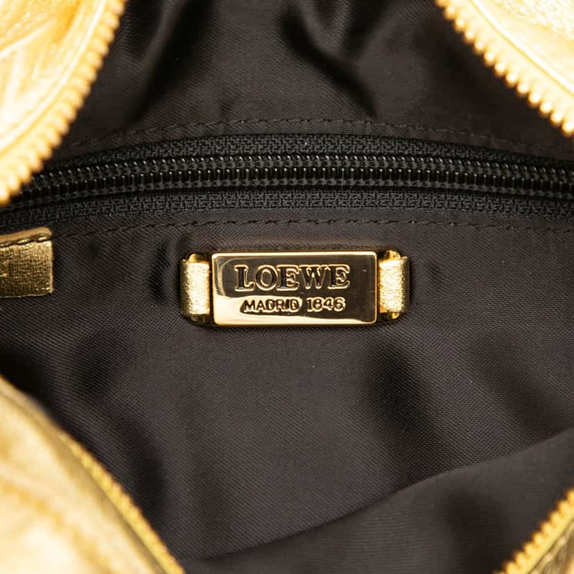 Loewe Nappa Flamenco Tassel Crossbody Gold Leather Very good condition - Box View