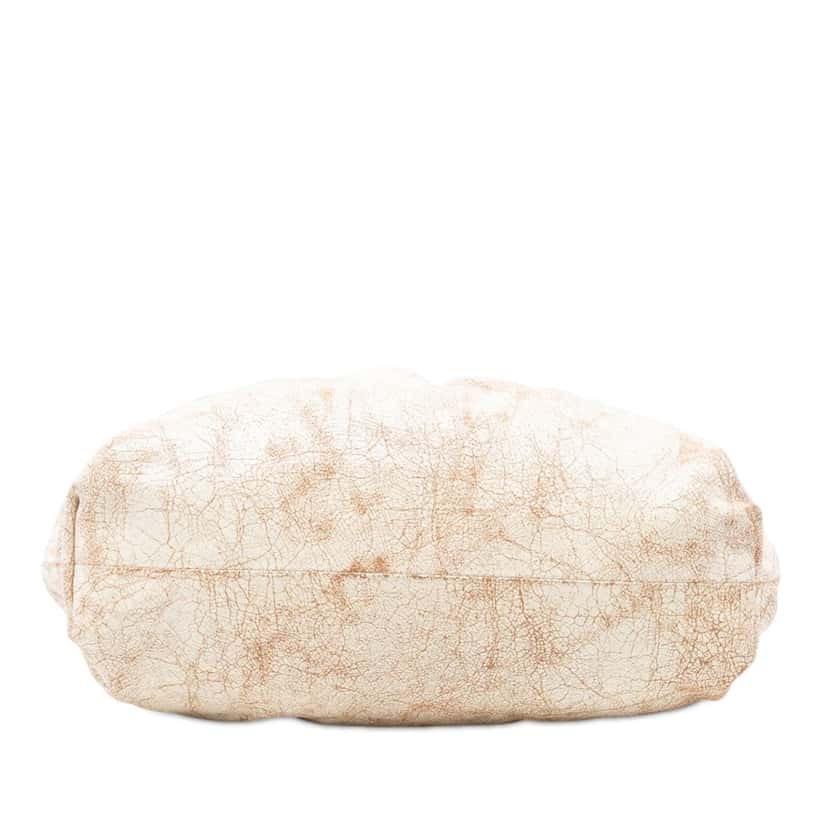 Bottega Veneta Crackled Calfskin The Pouch Beige Leather Very good condition - Inside View