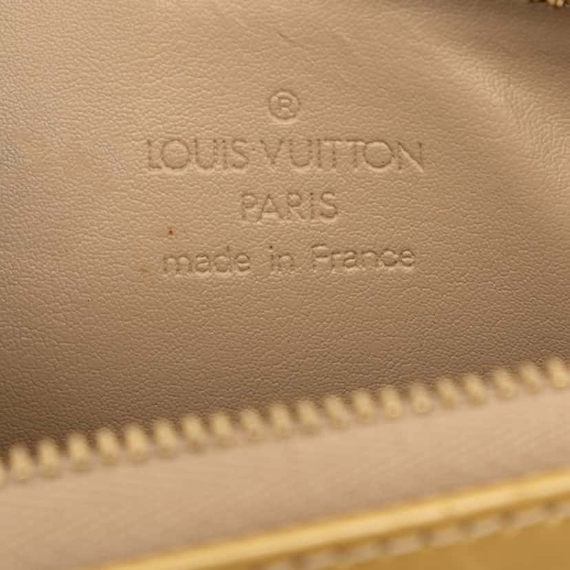 Louis Vuitton Monogram Vernis Pochette Lexington Fleurs Yellow Leather Good condition - Box View