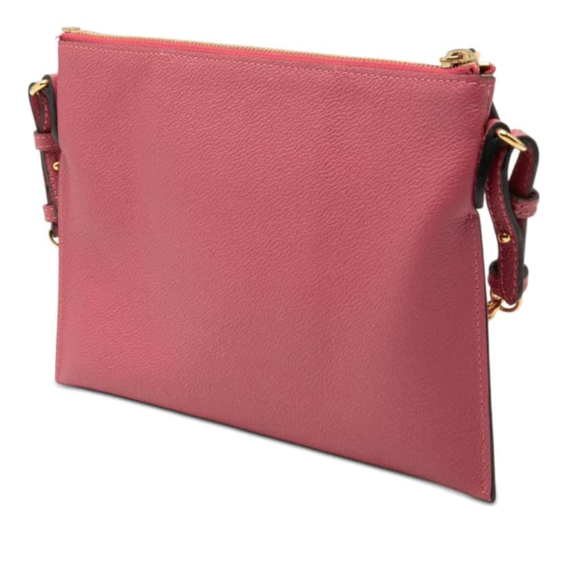 Burberry Grained Leather Peyton Crossbody Pink Leather Very good condition - Back View
