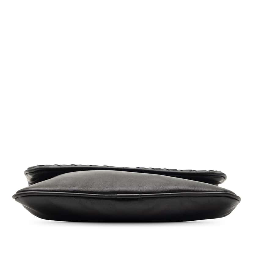 Bottega Veneta Intrecciato Trimmed Nappa Crossbody Black Leather Very good condition - Inside View