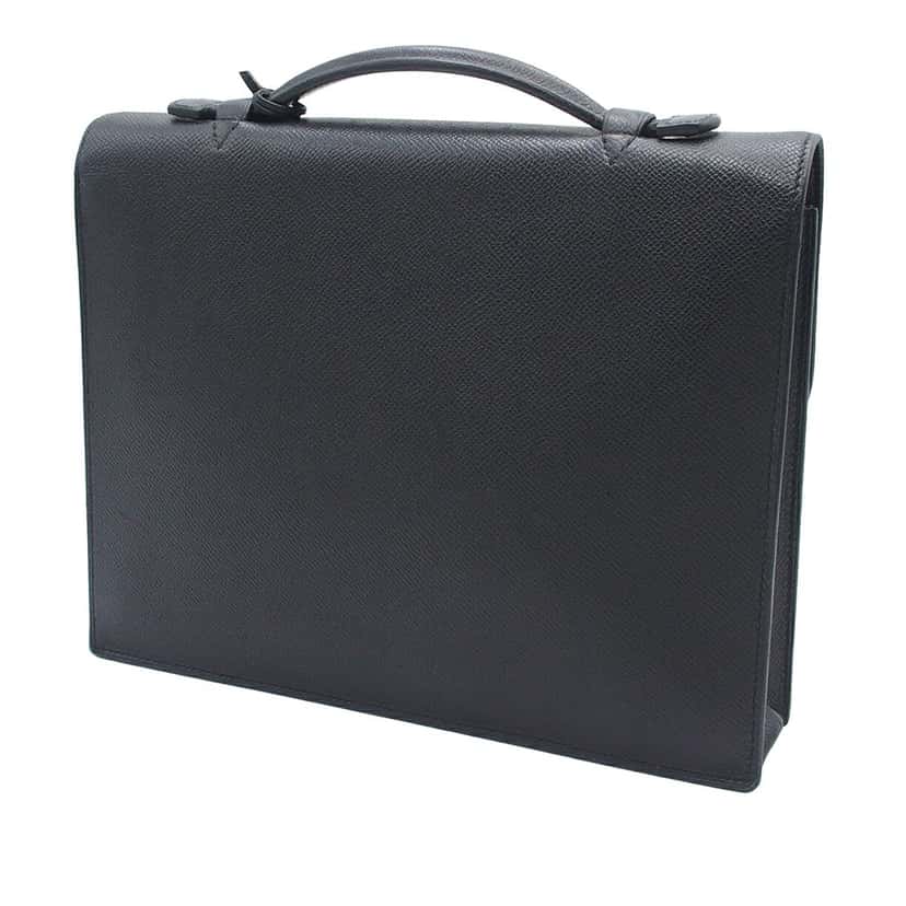 Hermès Swift Sac A Depeches 27 Black Leather Very good condition - Back View